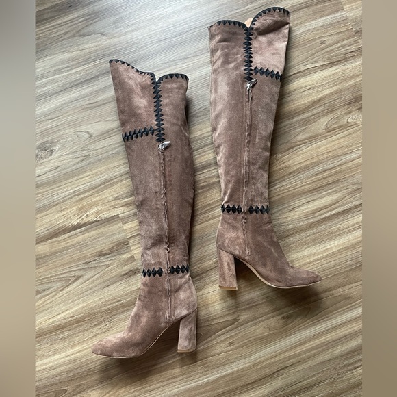 ✨RARE✨ Sigerson Morrison knee high suede boots 🤎 - Picture 2 of 8
